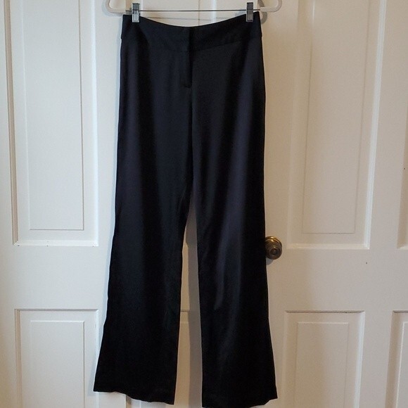 KAY UNGER VINTAGE 90S SATIN HIGH WAISTED STRAIGHT LEG DRESS PANTS - Picture 1 of 9